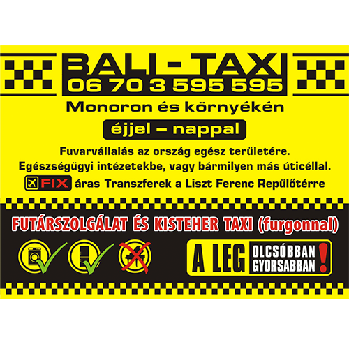 Bali taxi, taxirendelés, reptéri transfer, Monor, Gyömrő